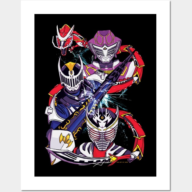 Ryuki The Dragon Knight Wall Art by Hamimohsin